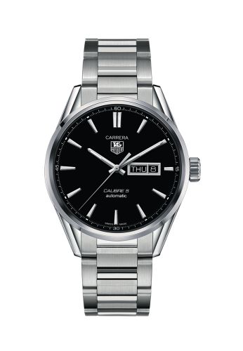 TAG Heuer Carrera Calibre 5 Day Date Stainless Steel / Black / Bracelet
